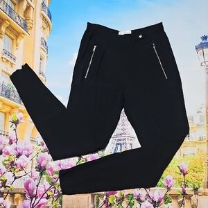 Sandro Paris Skinny Black Elegant Zippered Ankle Pants Size 34‎